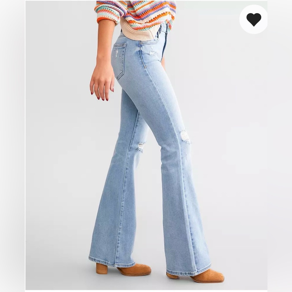 Like New Buckle Hidden Jeans Happi High Rise Flare Jean - Picture 10 of 14